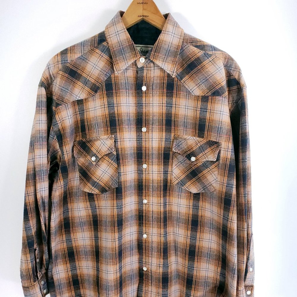 Jesse James Shirt Men's Large Multicolor Plaid Workwear West Coast Choppers